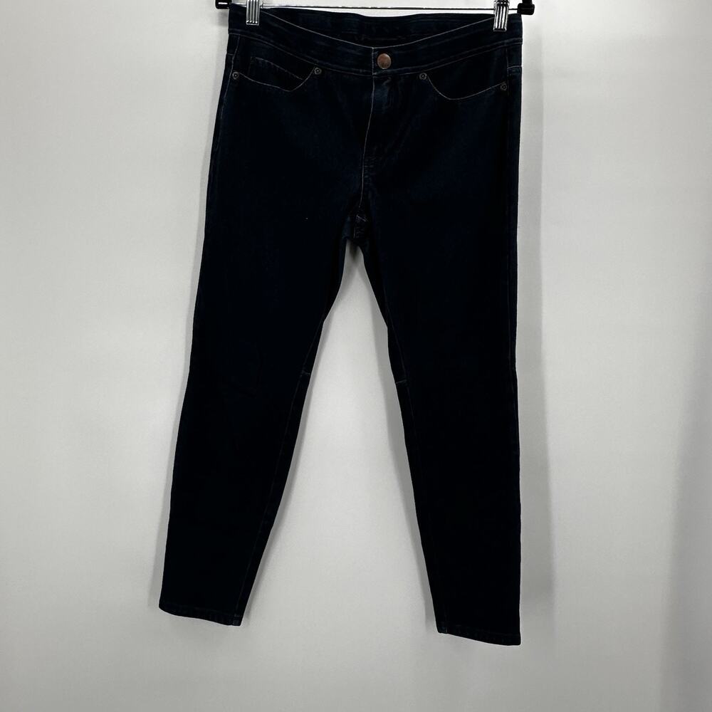 J‎ Jill Denim Legging Womens 6 Petite Soft Stretch Zip Dark Wash Casual